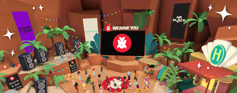 Puhekupla - Collaboration with We Rave You magazine brings three renowned  DJs to both Habbo and Hotel Hideaway
